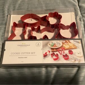 Threshold Red Stainless Steel Cookie Cutter Set